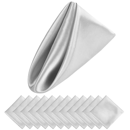 Zestaw 12 Luksusowych Satynowych Serwetek Świątecznych 30x30 cm – Idealne do Eleganckiej Dekoracji Stołu