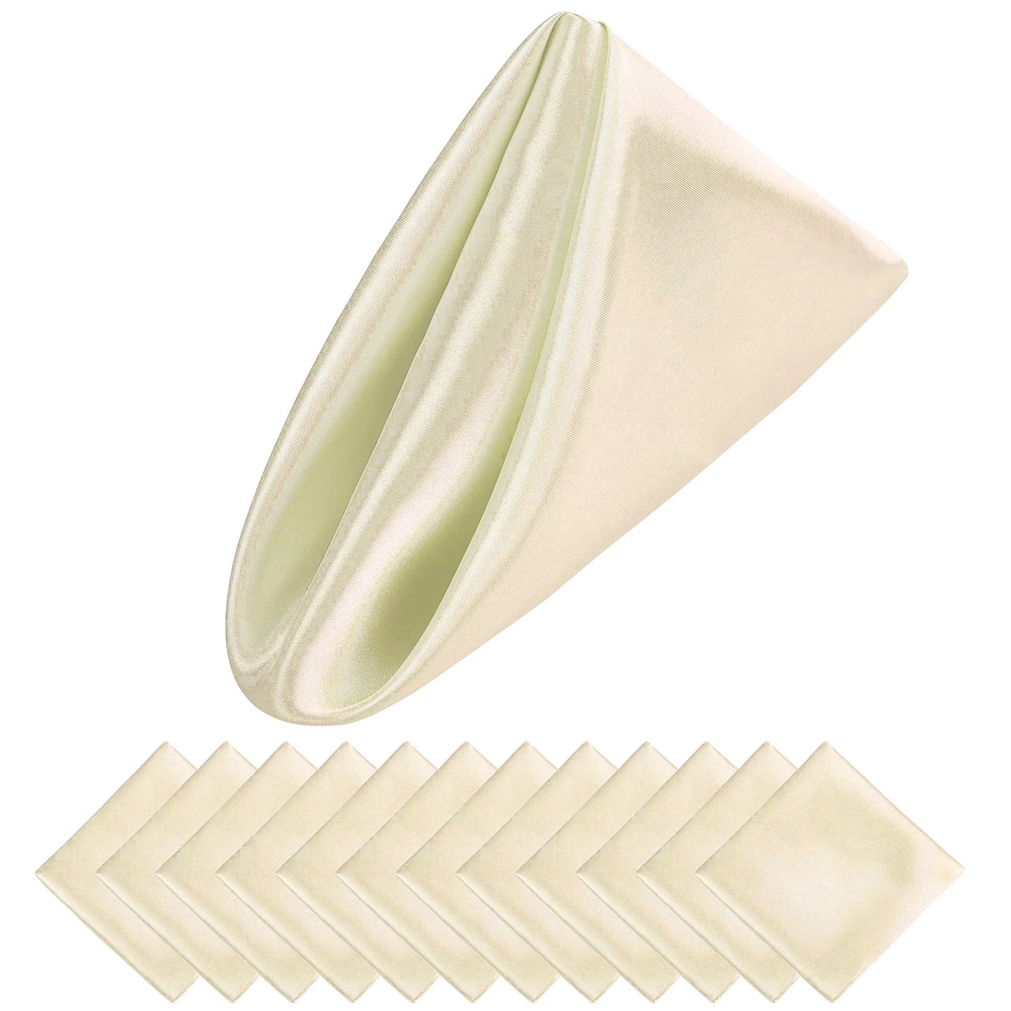 Zestaw 12 Luksusowych Satynowych Serwetek Świątecznych 30x30 cm – Idealne do Eleganckiej Dekoracji Stołu