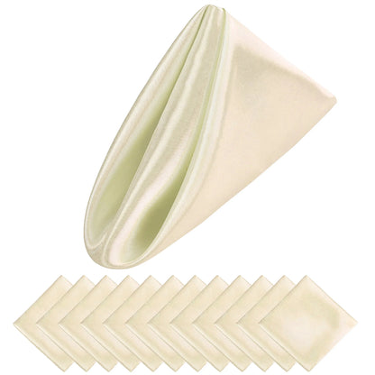 Zestaw 12 Luksusowych Satynowych Serwetek Świątecznych 30x30 cm – Idealne do Eleganckiej Dekoracji Stołu