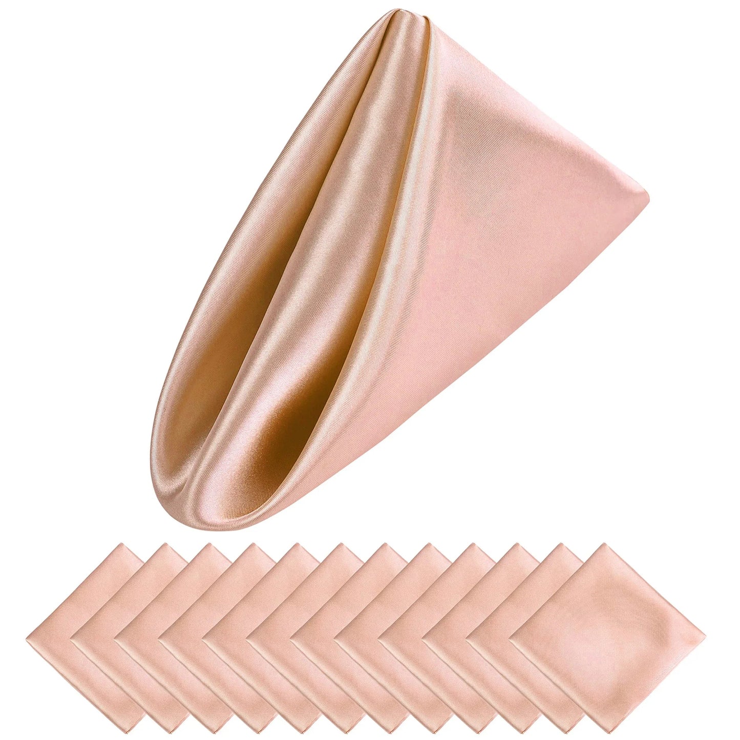 Zestaw 12 Luksusowych Satynowych Serwetek Świątecznych 30x30 cm – Idealne do Eleganckiej Dekoracji Stołu