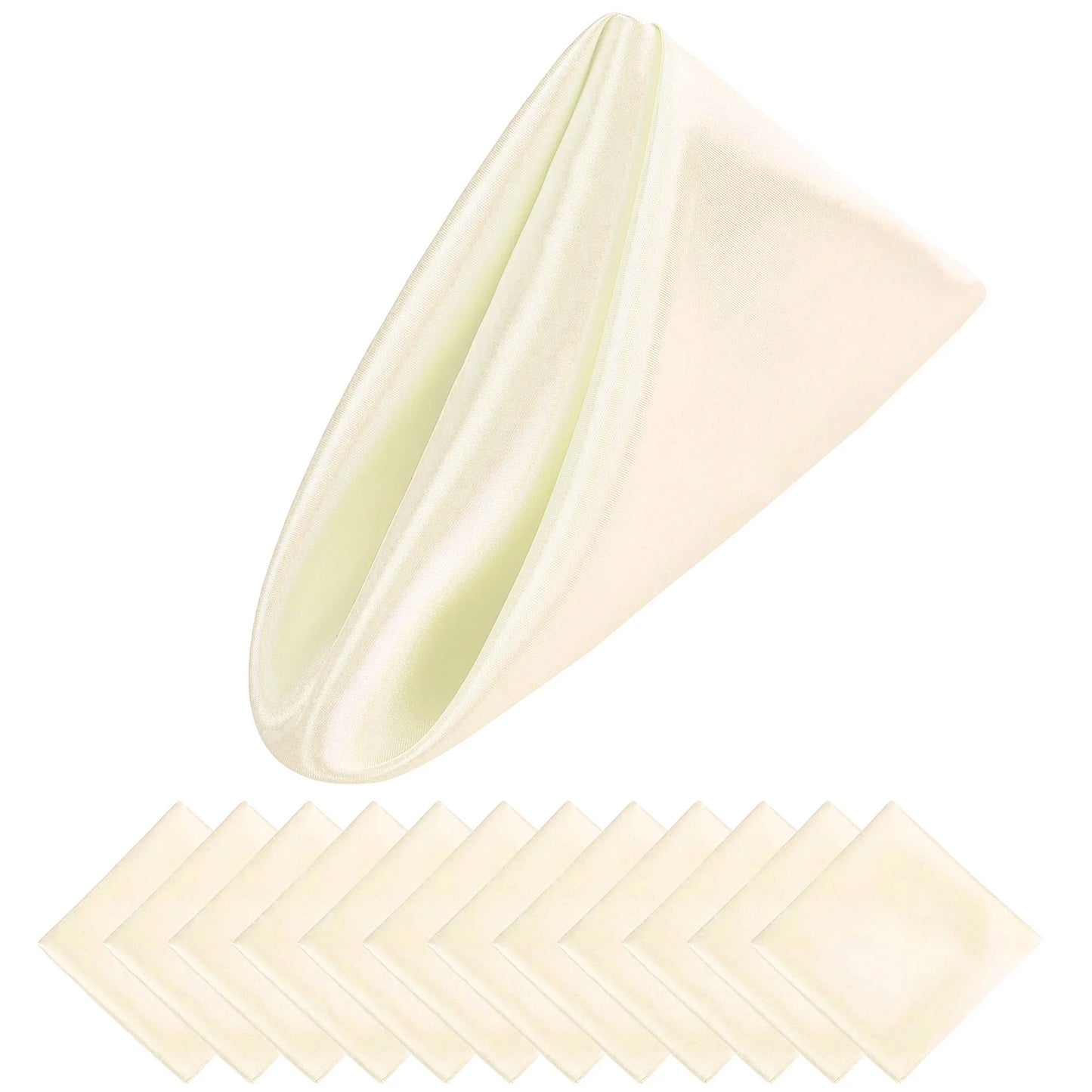 Zestaw 12 Luksusowych Satynowych Serwetek Świątecznych 30x30 cm – Idealne do Eleganckiej Dekoracji Stołu