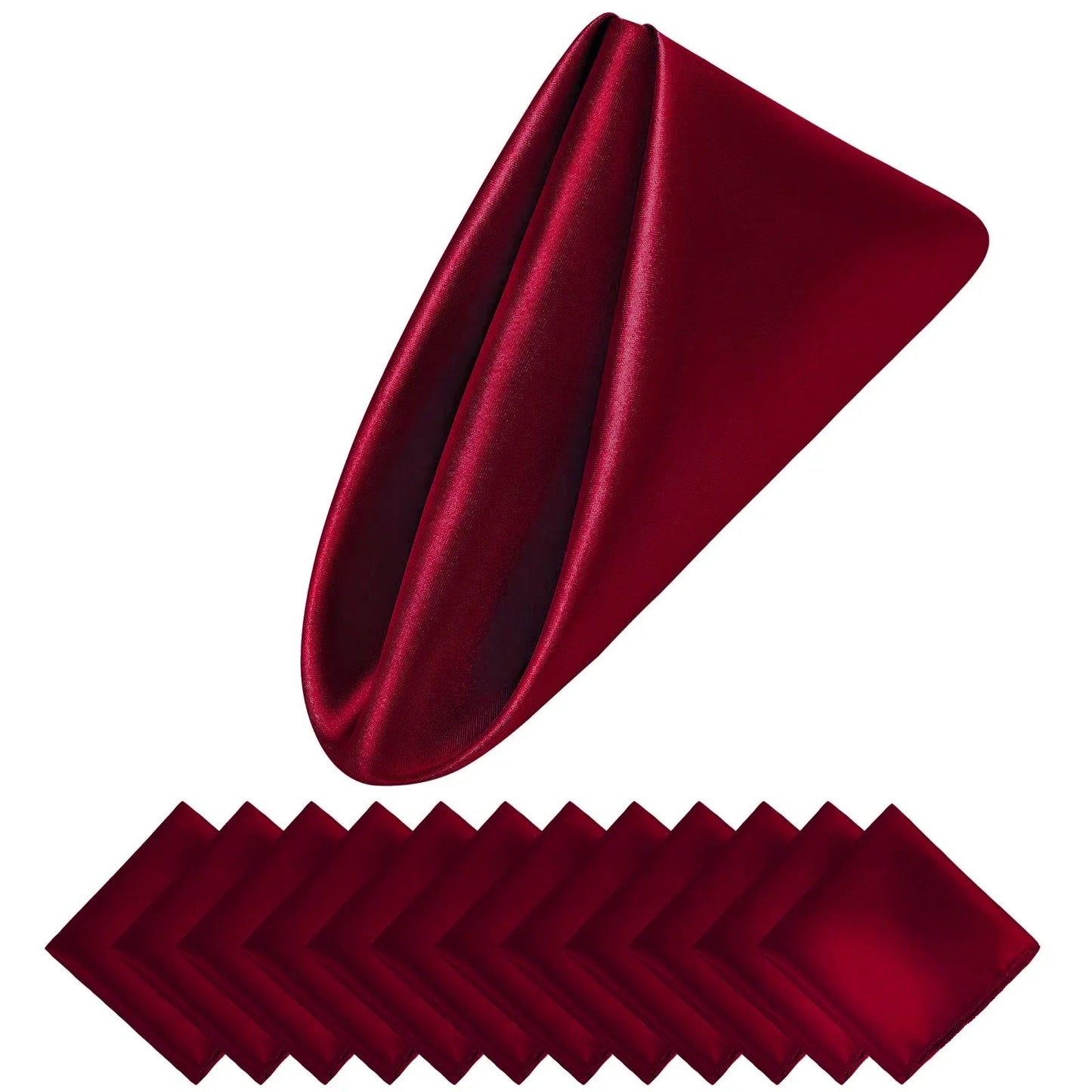 Zestaw 12 Luksusowych Satynowych Serwetek Świątecznych 30x30 cm – Idealne do Eleganckiej Dekoracji Stołu