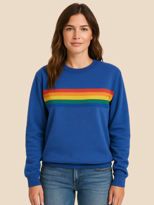 Divina | Kobieca codzienna bluza z tęczowym akcentem