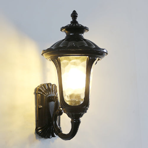 Verenia - Matowa Szklana Retro Lampa Ścienna Wodoszczelna do Użytku Zewnętrznego