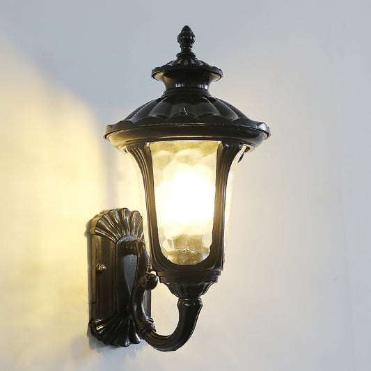 Verenia - Matowa Szklana Retro Lampa Ścienna Wodoszczelna do Użytku Zewnętrznego