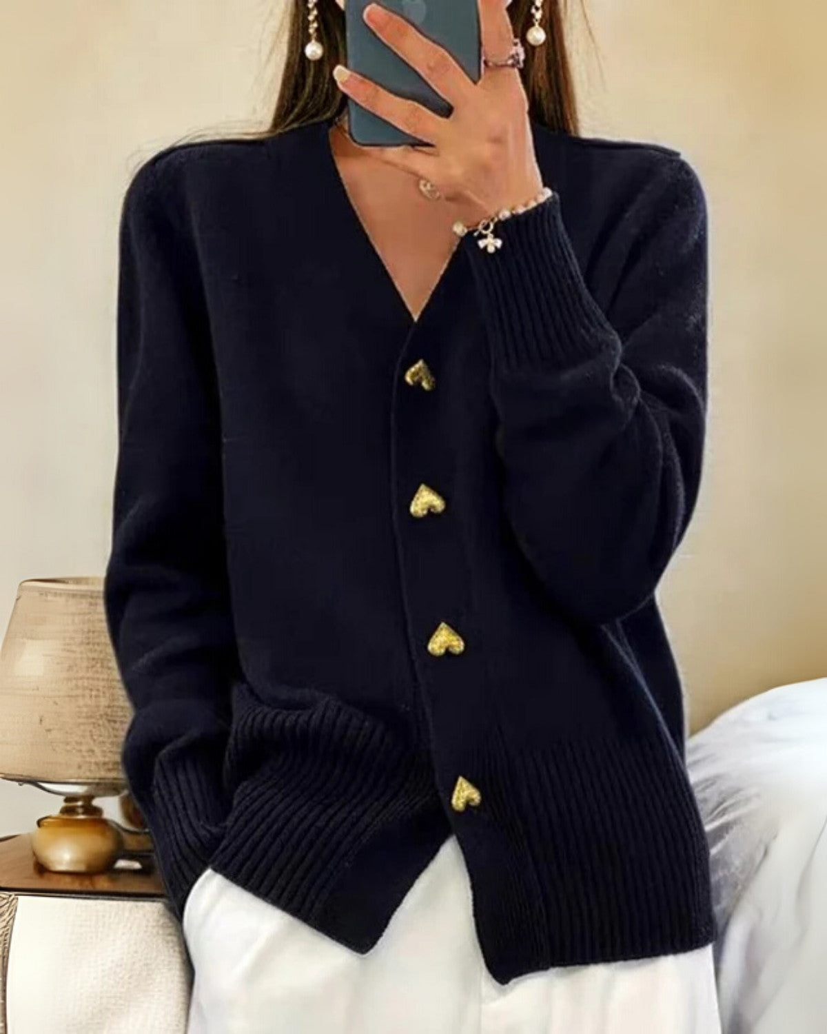 MADDY - Damski Kardigan z Guzikowym Zapięciem