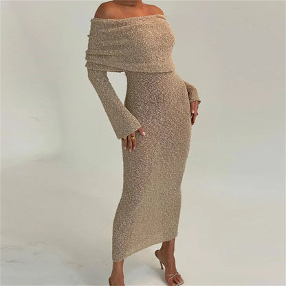 AMELIA – Maxi sukienka z odkrytymi ramionami dla kobiet