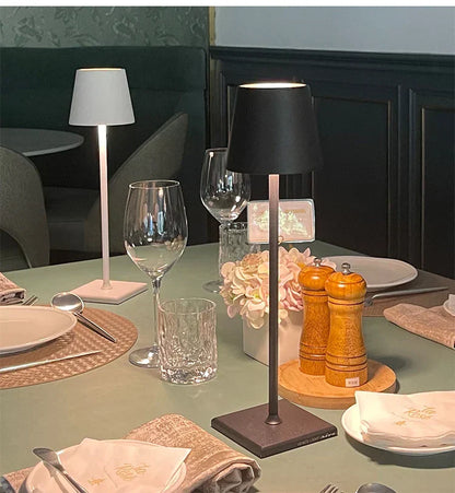 Bezprzewodowa Lampa Stołowa ScandiGlow z Funkcją Ładowania