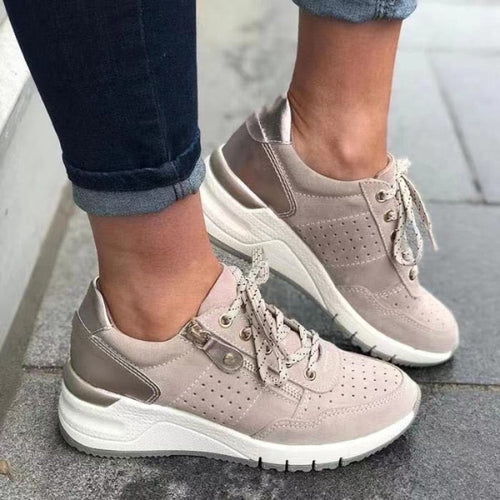 ZARA | Eleganckie damskie sneakersy na koturnie