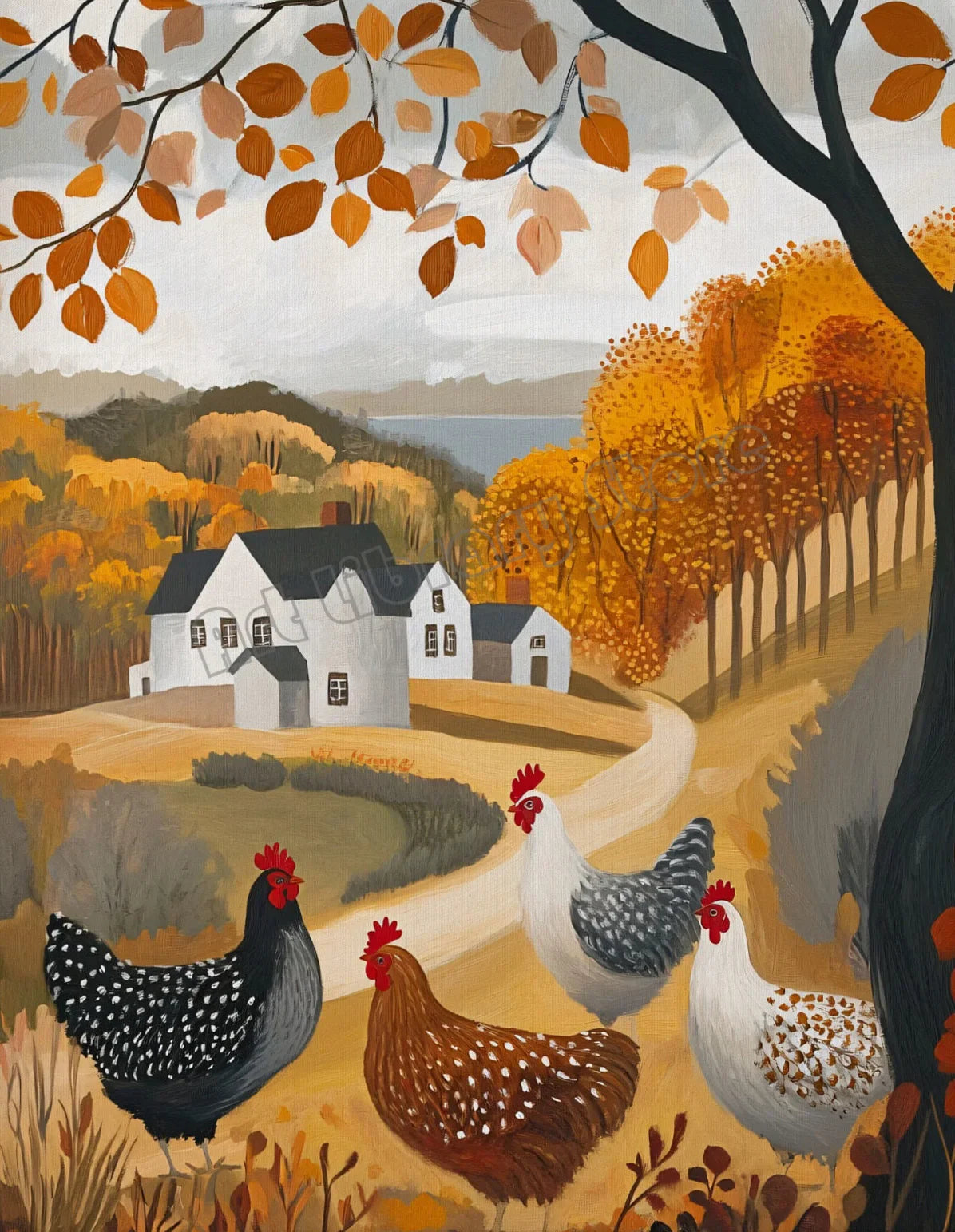 Zestaw plakatów Halloween z dyniami, duszkami i kotami — dekoracje ścienne na jesień