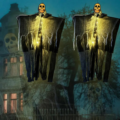 LED Wiszący Duch z Czaszką do Dekoracji Ogrodu i Domu na Halloween