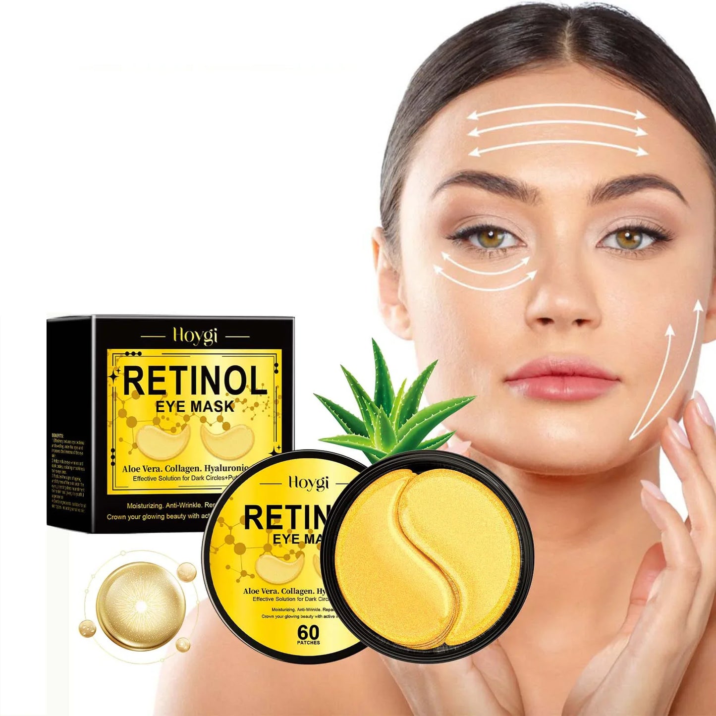 GlowRenew – Kolagenowa Maska Pod Oczy z Aloesem dla Ujędrnienia