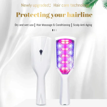 RelaxGlow – LED Infrared Massage Comb for Hair and Scalp Therapy