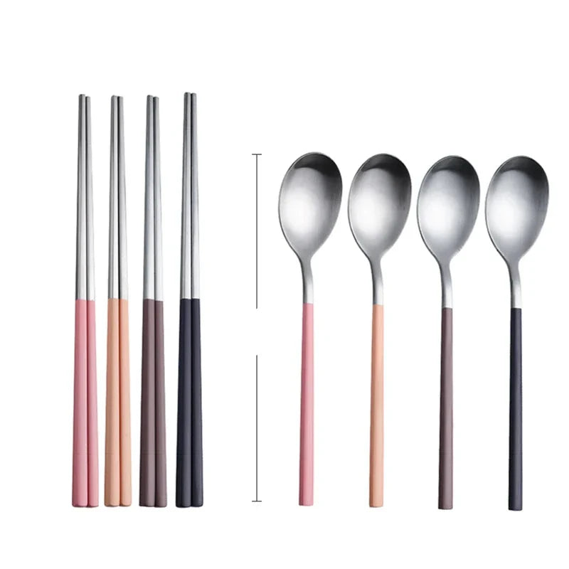 KoreaKlassiek | 8-Piece Cutlery Set with Spoons and Chopsticks