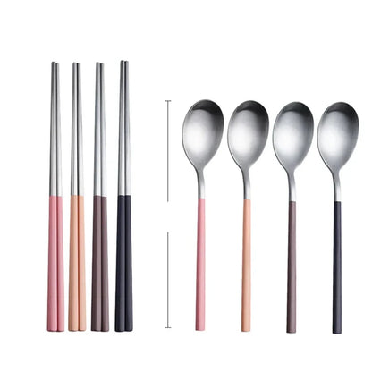 KoreaKlassiek | 8-Piece Cutlery Set with Spoons and Chopsticks