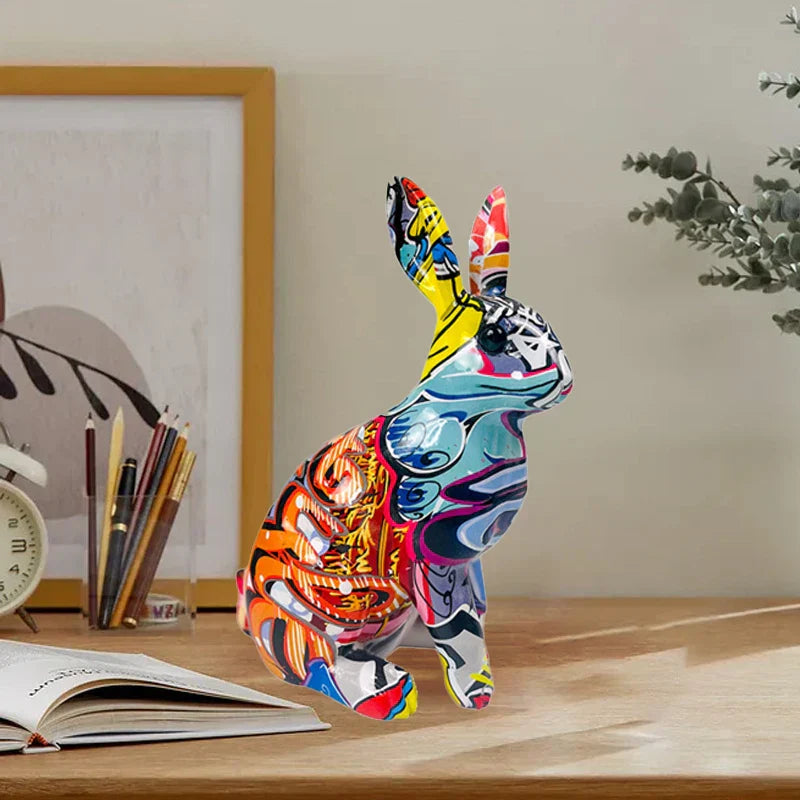 Graffiti Królik - Kolorowa Dekoracja Wnętrz