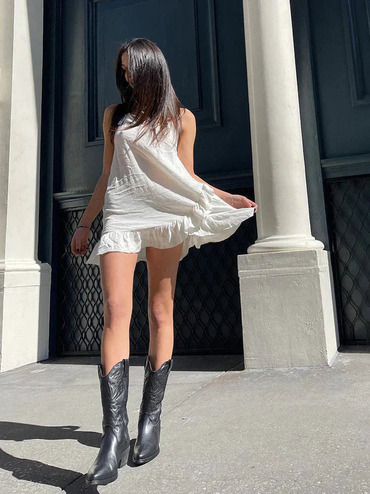 CAIT | Eleganckie metaliczne botki damskie