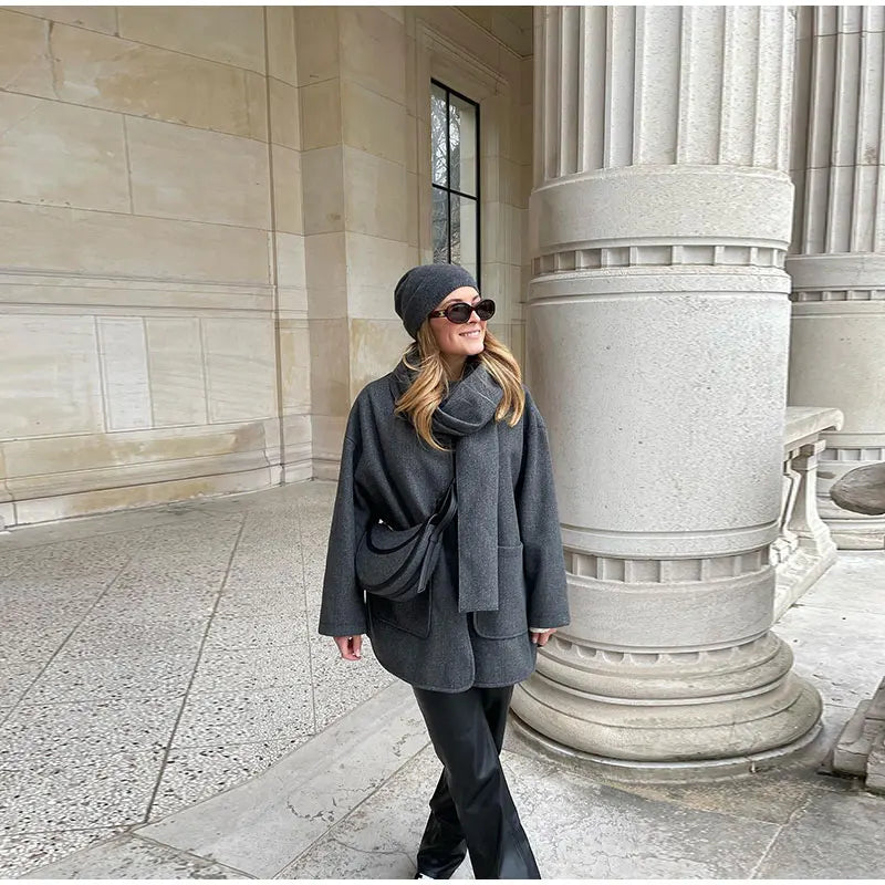 Elara Luxe Oversized Wool Coat - Ultimate Comfort