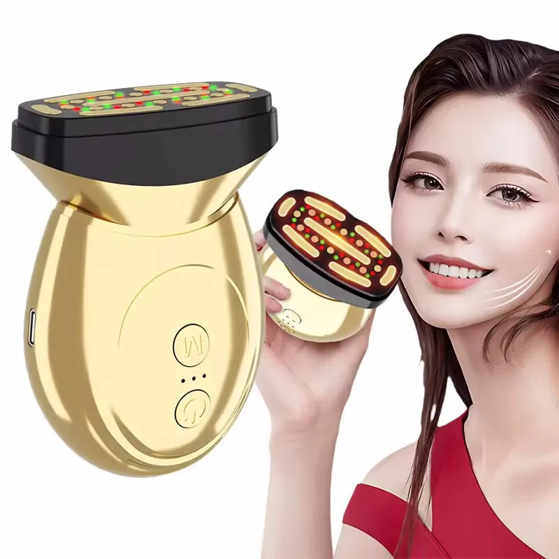 VibeLift - Masażer do twarzy i szyi z terapią czerwonym światłem dla młodszych konturów