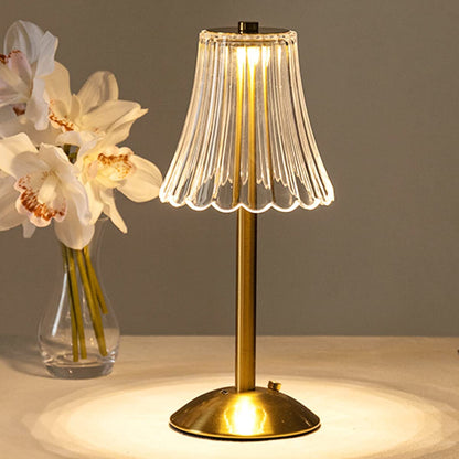 BrillianceGlow USB Rechargeable LED Retro Table Lamp