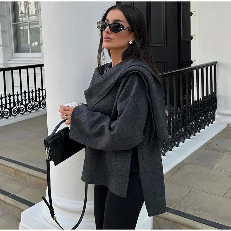 Elara Luxe Oversized Wool Coat - Ultimate Comfort