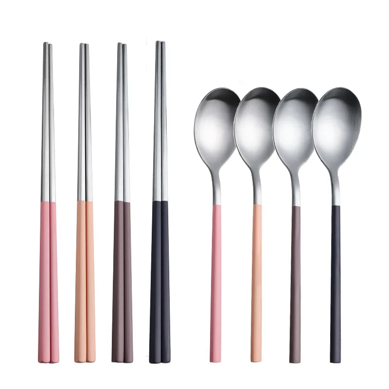 KoreaKlassiek | 8-Piece Cutlery Set with Spoons and Chopsticks