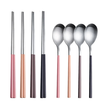 KoreaKlassiek | 8-Piece Cutlery Set with Spoons and Chopsticks