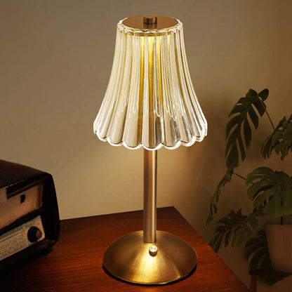 BrillianceGlow USB Rechargeable LED Retro Table Lamp