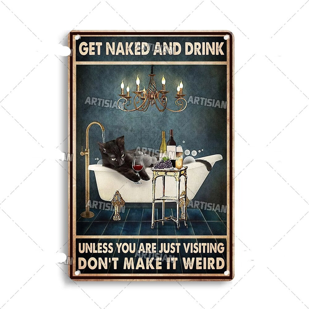 Artystyczny kot na metalowej płycie