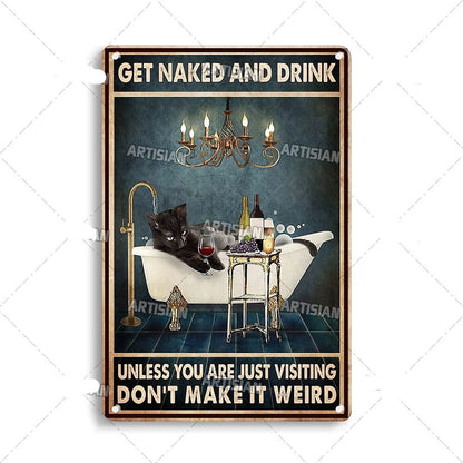 Artystyczny kot na metalowej płycie