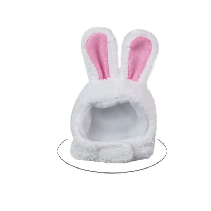 Ciepła Zimowa Czapka dla Zwierząt - Urocze Nakrycie Głowy Misia i Królika dla Psów i Kotów