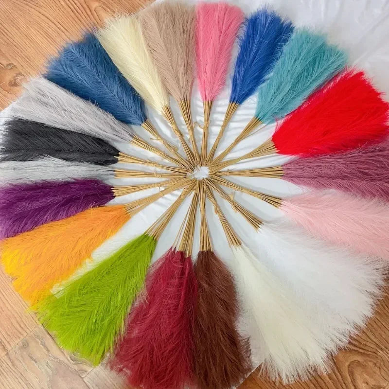 Stylowe sztuczne pióra pampasowe do dekoracji