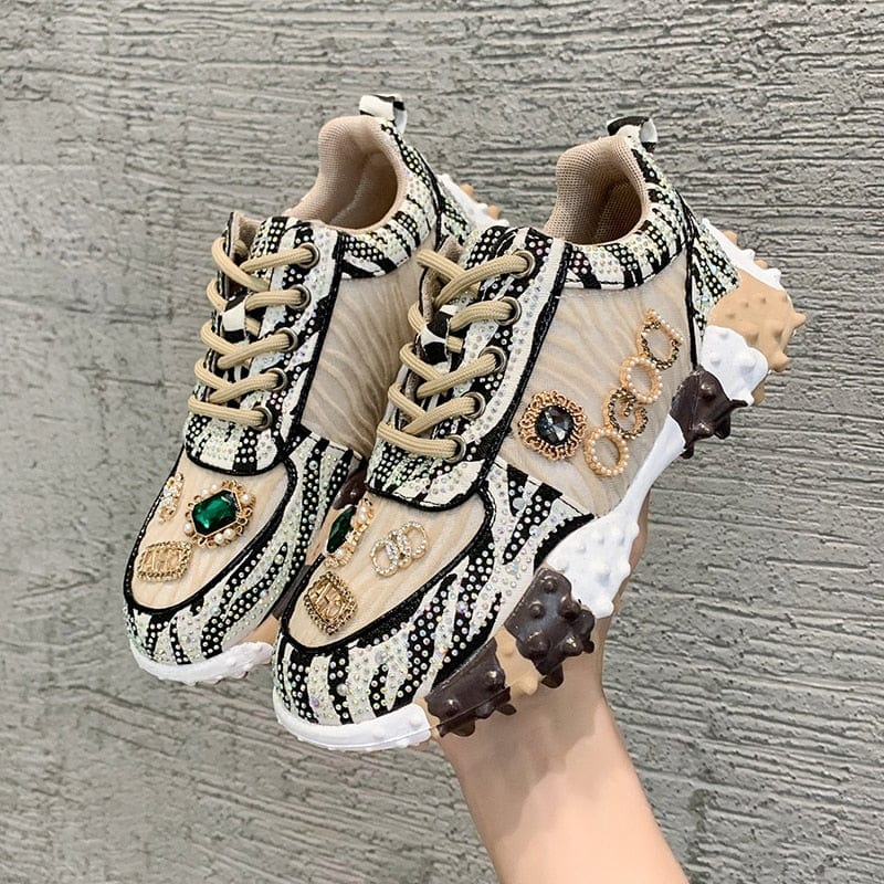 Viviana | Lśniące diamentowe obuwie