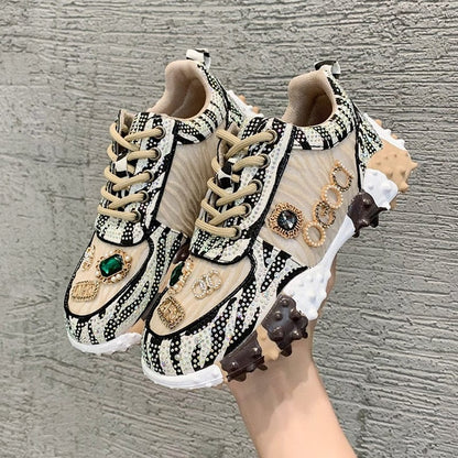 Viviana | Lśniące diamentowe obuwie