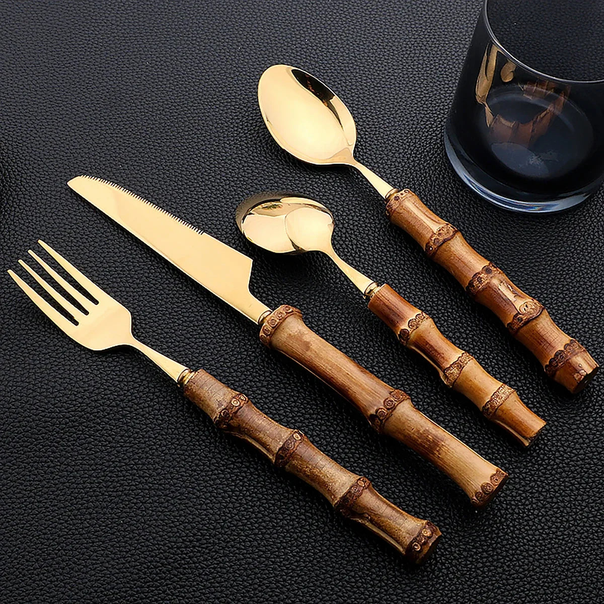 EcoServe | 16-Piece Cutlery Set with Bamboo Handles