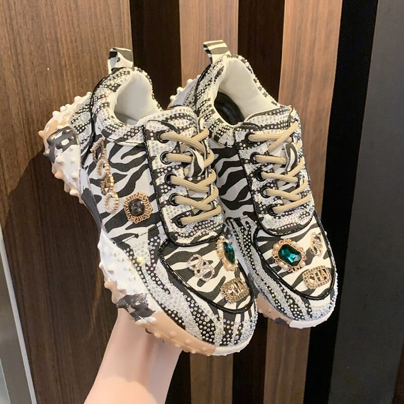 Viviana | Lśniące diamentowe obuwie