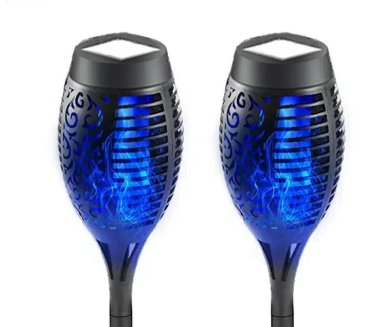 Stylowe Lampy Ogrodowe z Mroźnym Wzorem i Trwałym Oświetleniem LED