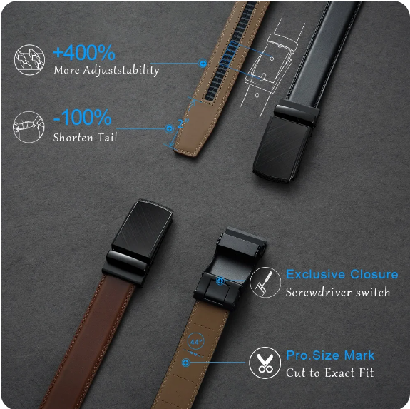 "Męski pasek z automatyczną klamrą – Eleganzio" can be rephrased as "Eleganzio Męski Pasek z Automatyczną Klamrą".