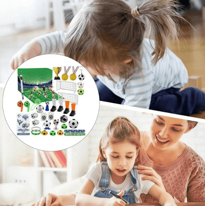 MatchBox – Kalendarz adwentowy dla dzieci z zestawem do budowy stadionu