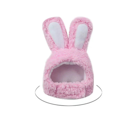 Ciepła Zimowa Czapka dla Zwierząt - Urocze Nakrycie Głowy Misia i Królika dla Psów i Kotów