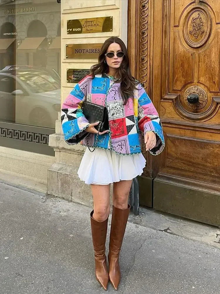 Luna | Stylowa, wielokolorowa kurtka o nowoczesnym designie