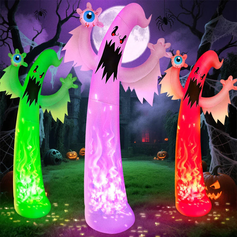 Ręka z nadmuchiwanym designem trzymająca oczodoły z LED