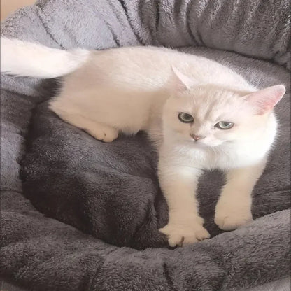 Przytulne Łóżko dla Psów i Kotów - Miękka Poduszka dla Dużych i Średnich Pupili