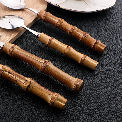 EcoServe | 16-Piece Cutlery Set with Bamboo Handles