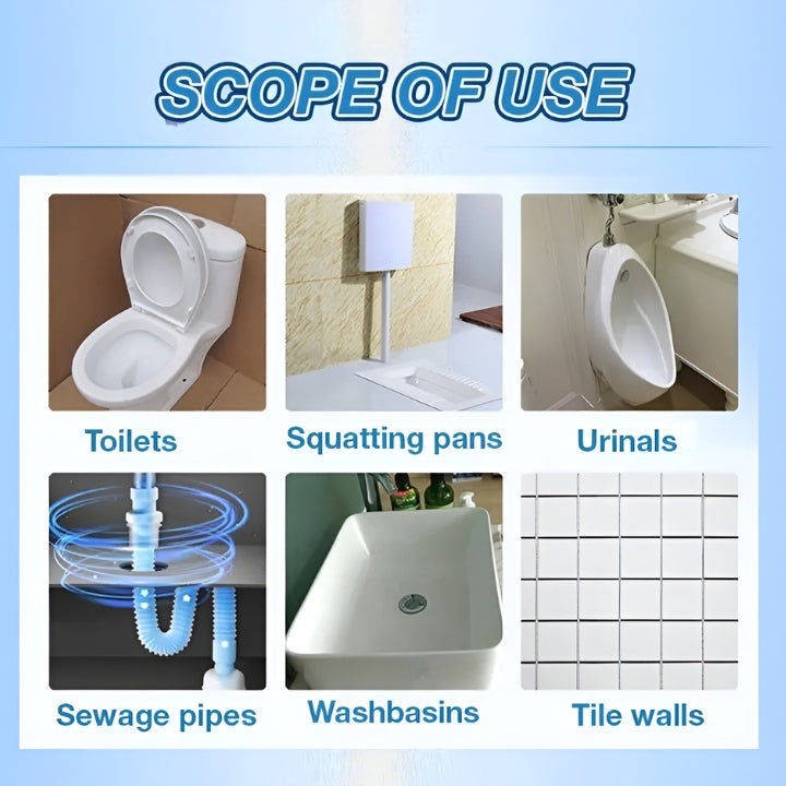 Świeży i higieniczny proszek czyszczący do toalety