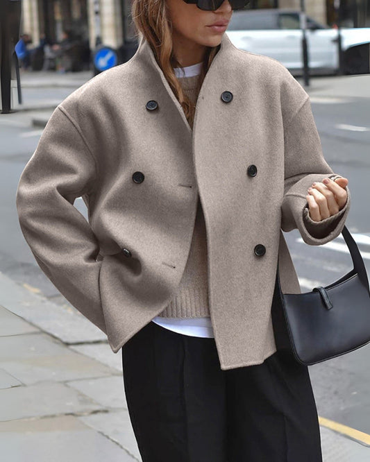 Stylowy Oversized Płaszcz z Guzikami dla Kobiet