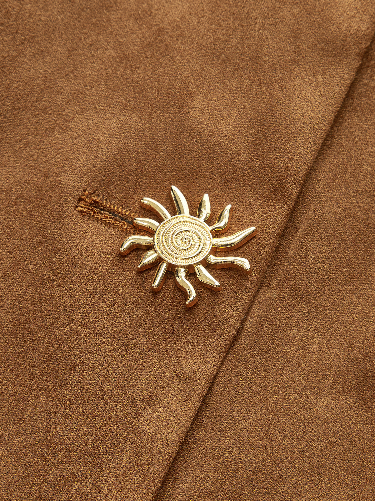 Amyra | Suede Jacket with Metal Buttons