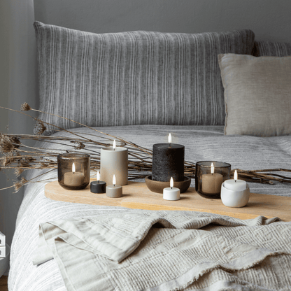 Białe LED świece do minimalistycznych wnętrz