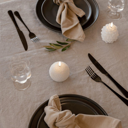 Zimowa Bezpłomieniowa Świeca z Ozdobnym Brokatem