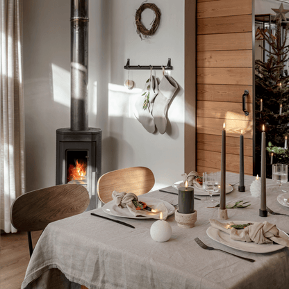 Zimowa Bezpłomieniowa Świeca z Ozdobnym Brokatem